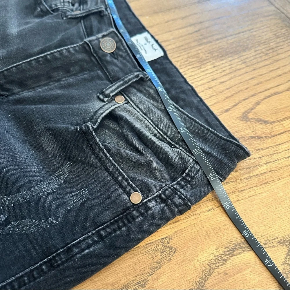 White Birch Distressed Skinny Jeans Raw Hem Black Gray Size Small - Picture 2 of 11